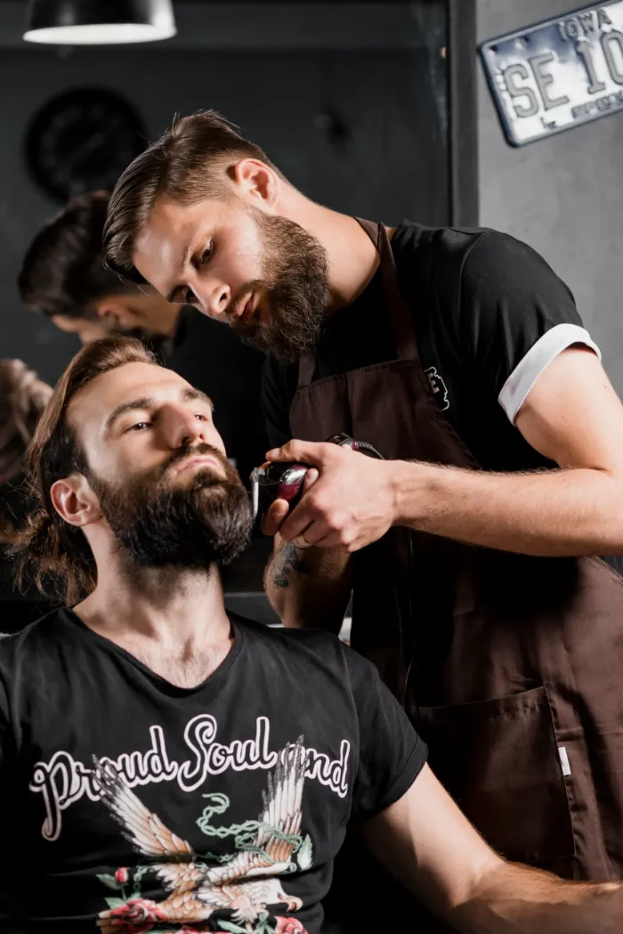 Beard trim with clippers